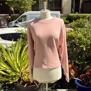 VARLEY REVIVE Crew Neck Sweatshirt Tie Back Dusty Rose Size Small